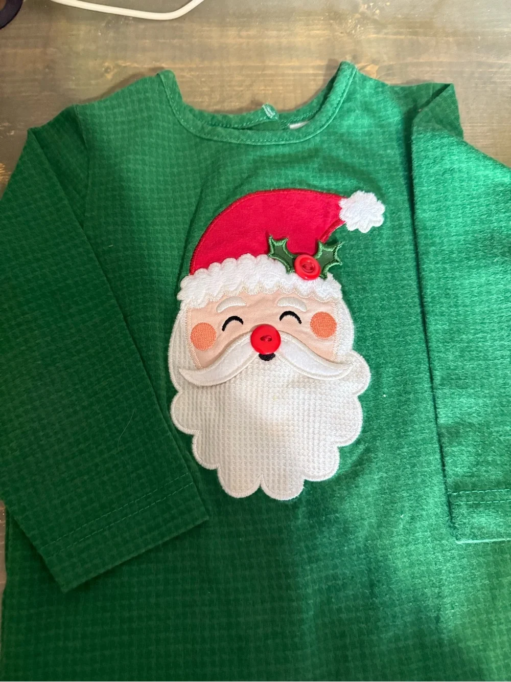 Ricrac and Ruffles Santa Romper size 24 M